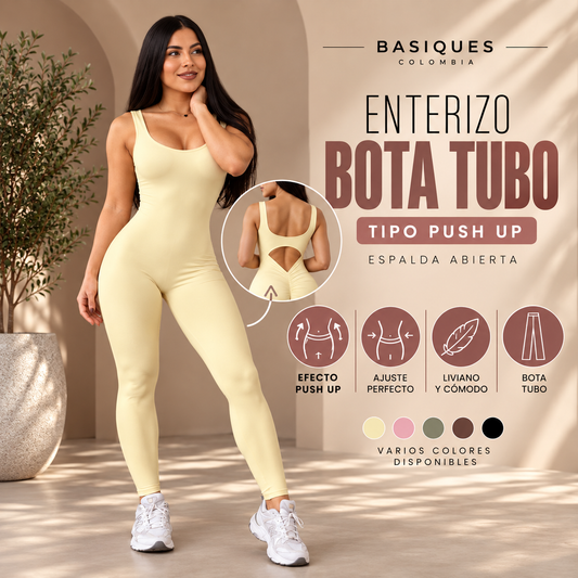 Enterizo Largo Esqueleto Bota Tubo