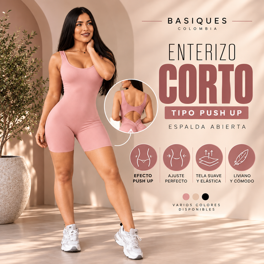 Enterizo Esqueleto Corto Push Up