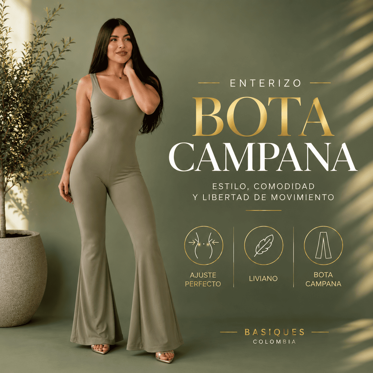Enterizo Esqueleto Largo Bota Campana