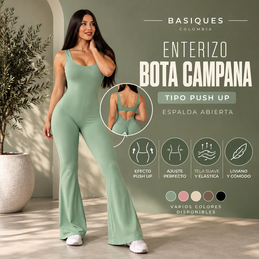 Enterizo Esqueleto Largo Bota Campana